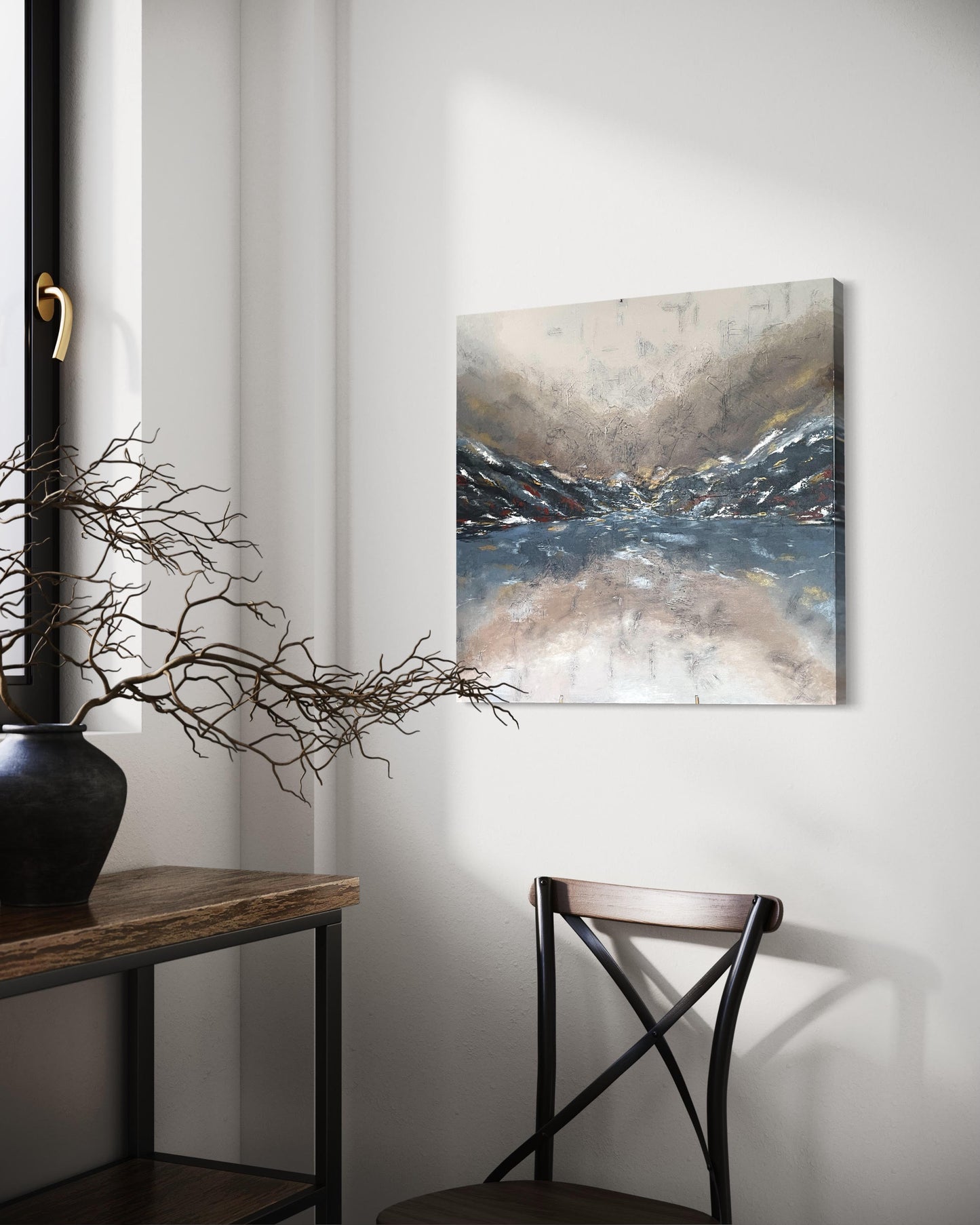 Mountain Painting - Golden Summit - Print